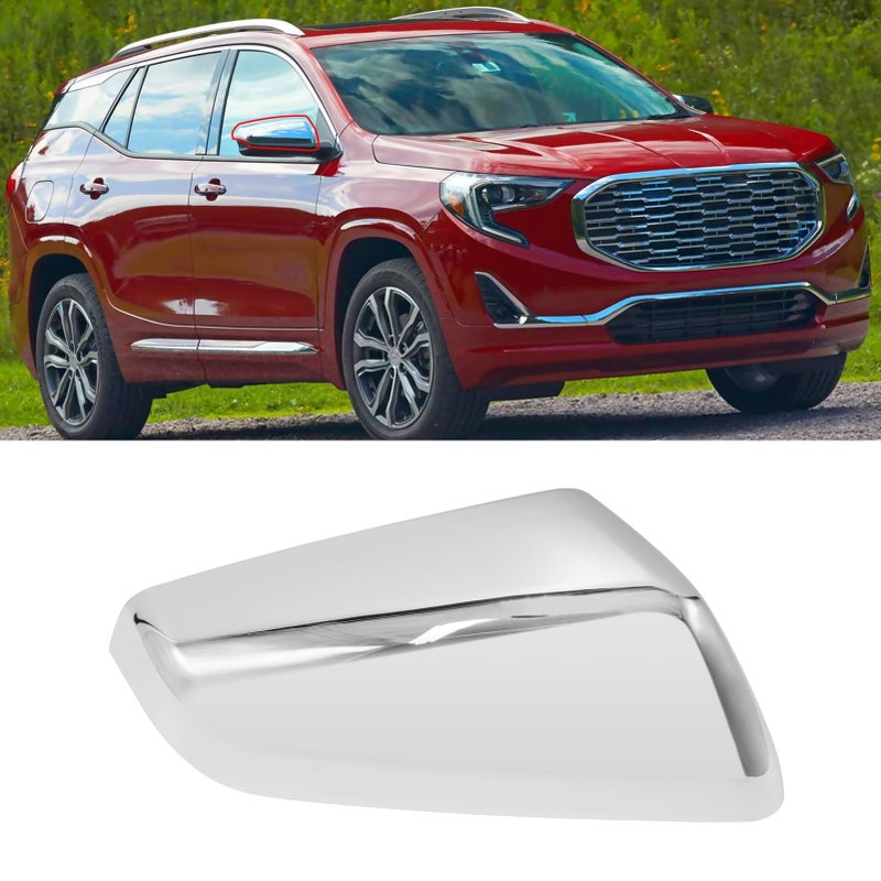 Moonlinks Compatible with Chevy Equinox 20182023GMC Terrain 20182023Right Side Mirror Cover Replacement Chrome Right Passenger Side Rearview Mirror Cap Trim